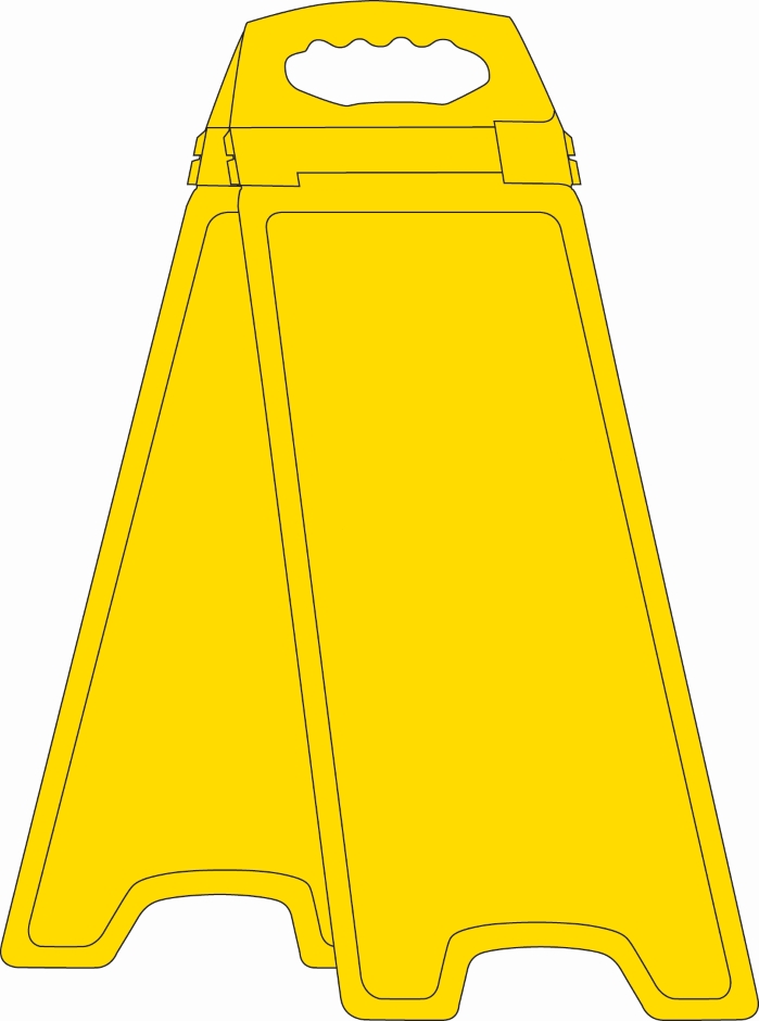 Other view of Deluxe Floor Stand - Blank - Polypropylene - Yellow - 670 mm - 4815342 - Prosafe