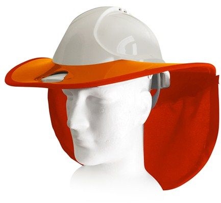 Other view of Pryme 12641 Snap Brim Ergodyne with Neck Flap - Orange