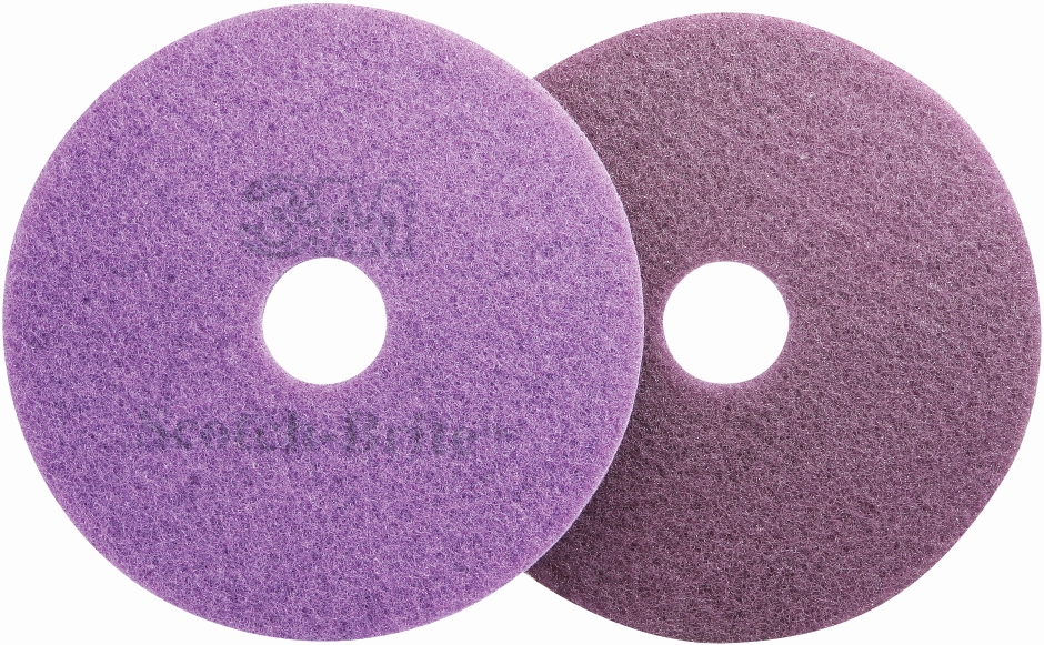 Other view of Round Diamond Floor Pad - Non-Woven Nylon/Polyester Fiber - Purple - 13 x 1