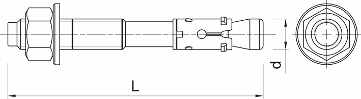 Other view of R-XPT Throughbolt SS316 8x75/10 -RAWLPLUG