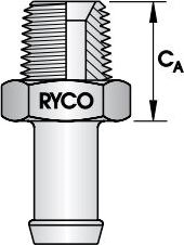 Other view of RYCO Suction & Return Coupling - Hose X Male BSPT - 3/4" X 1/2" - 33000 - 33010-1208