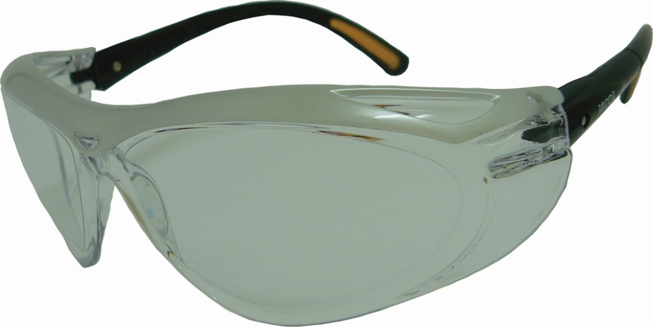 Other view of Safety Spectacles with Browguard - Polycarbonate Black/Silver Frame - Polycarbonate Clear Lens - A/F - S99C - Icon - Protector