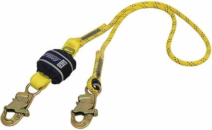 Other view of Fixed Shock Absorbing Kernmantle Rope Lanyard - Yellow - 2 m Length - Z10200909R - Force2™