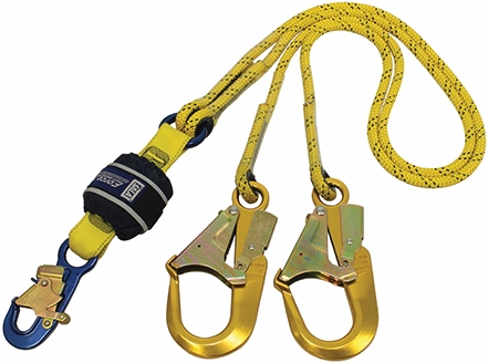 Other view of Fixed Shock Absorbing Kernmantle Rope Lanyard - Repel™ Technology Polyester Web - Yellow - 2 m Length - Z12202519R - Force2™