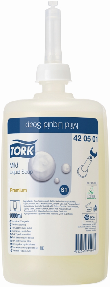 Other view of Mild Liquid Soap - Cream - 1000 ml - Cartridge - 420501 - Tork