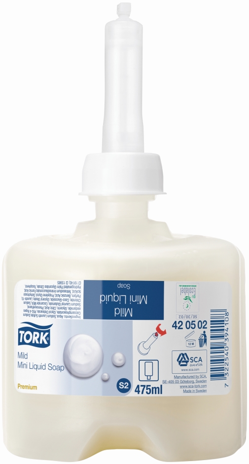 Other view of S2 Mild Mini Liquid Soap - Cream - 475 ml - Cartridge - 420502 - Tork