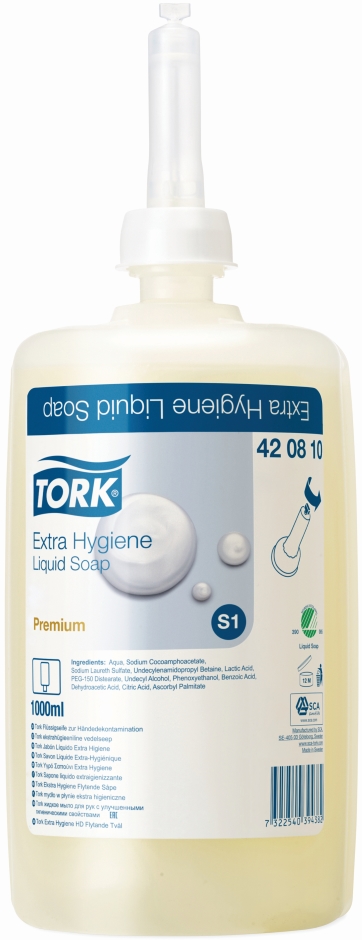 Other view of Extra Hygiene Liquid Soap - Transparent - 1000 ml - Cartridge - 420810 - Tork