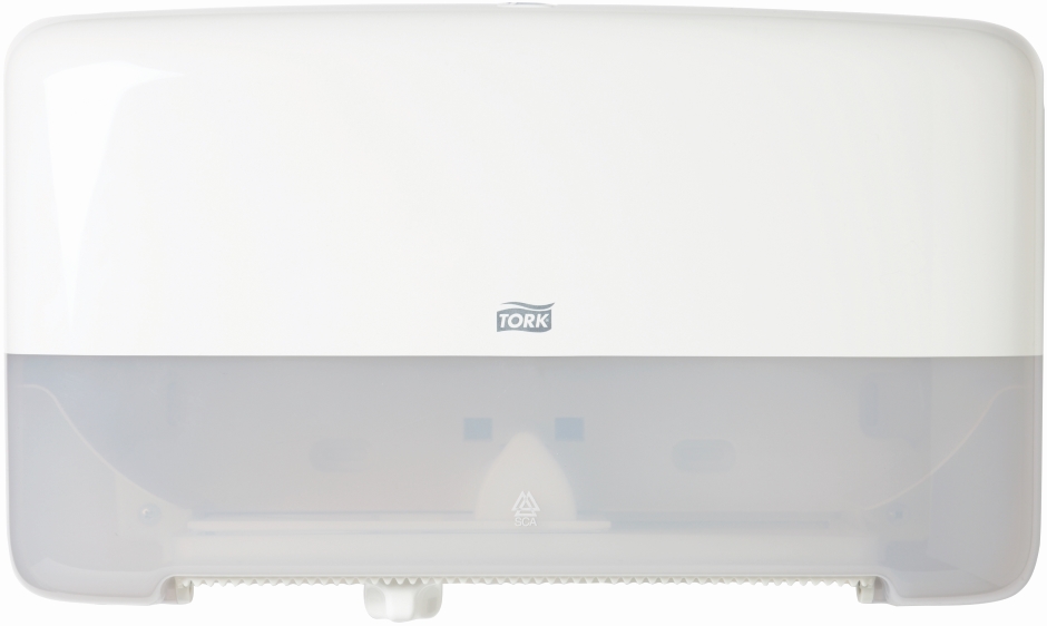 Other view of T2 Twin Mini Jumbo Toilet Roll Dispenser - White - 555500 - Tork