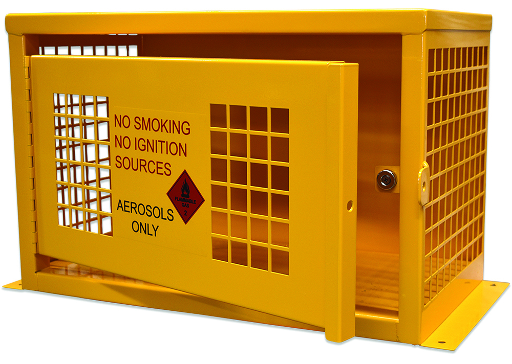 Other view of Spill Crew - Storage Cage - Aerosol 32-Can Steel - Yellow - SCAR32