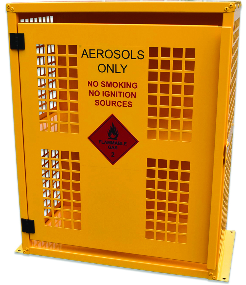 Other view of Spill Crew - Storage Cage - Aerosol 64-Can Steel - Yellow - SCAR64