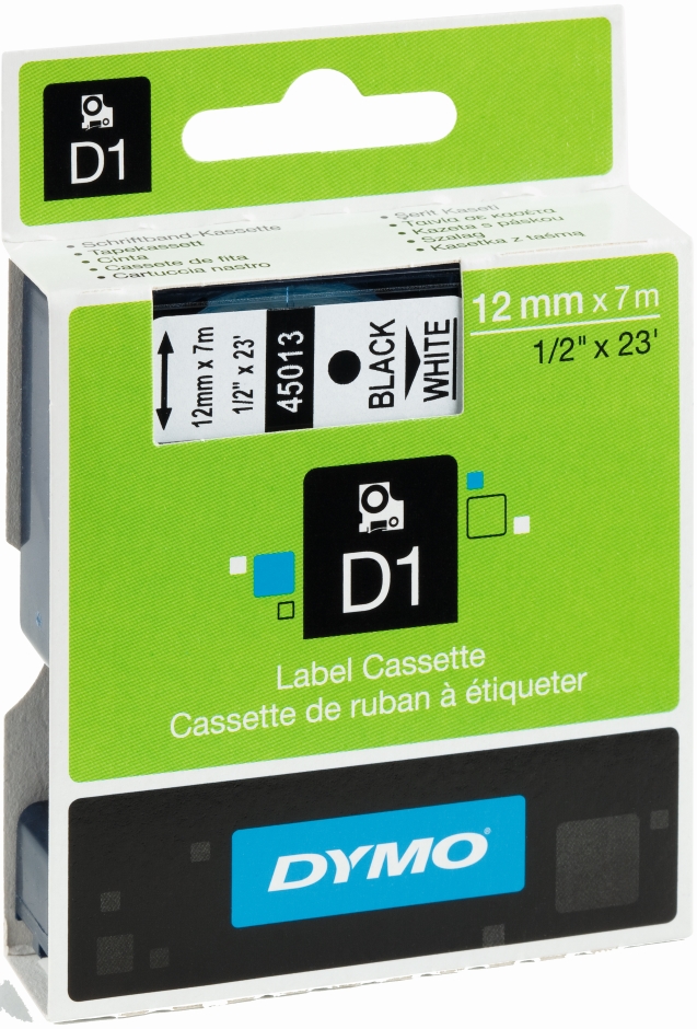 Other view of D1 Standard Label - Polyester - Black On White - 7 m x 19 mm - Dymo