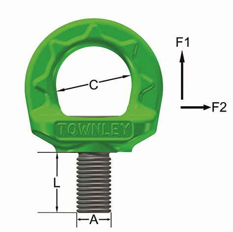 Other view of EYEBOLT SWIVEL GR-100 TOWNLEY METRIC M30