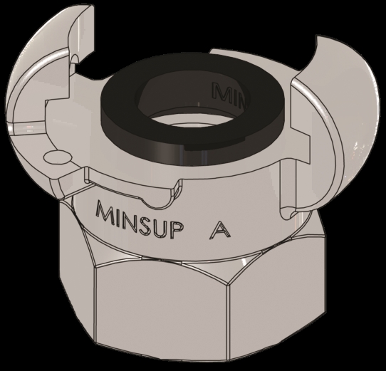 Other view of Minsup Type A Claw Coupling - Stainless Steel - Bsp Female - 1/2" - AF13BSPSTS-B