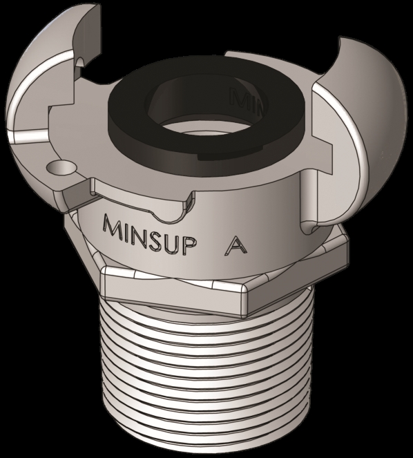 Other view of Minsup Claw Coupling - Type A - Stainless Steel - BSP Male - 1/2" - AM13BSPSTS-B