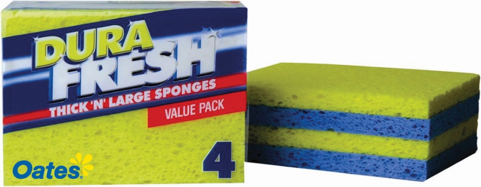 Other view of Large Sponge - 150 x 110 x 12 mm - 4/Pack - SP-062 - DuraFresh® - Oates