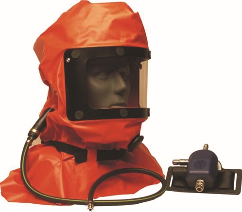 Other view of Sundstrom SR63 Supplied Air Hood - PVC Supported Nylon Material - Orange