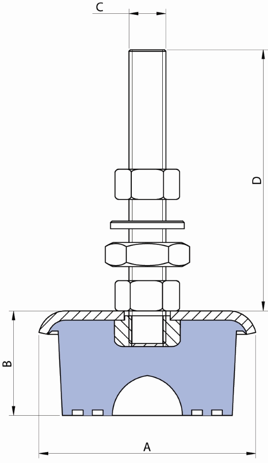 Other view of FOOT ADJUST LEVEL SV 120KG M143002