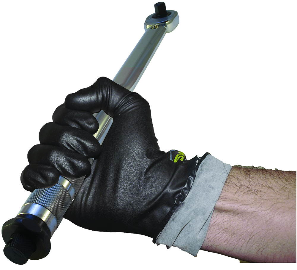 Other view of SW Safety MegaMan® Black N664882 Disposable Gloves - Biogderadable Nitrile - Flock Liner - Fully Textured - Extended Cuff - S - Vending Pack of 4