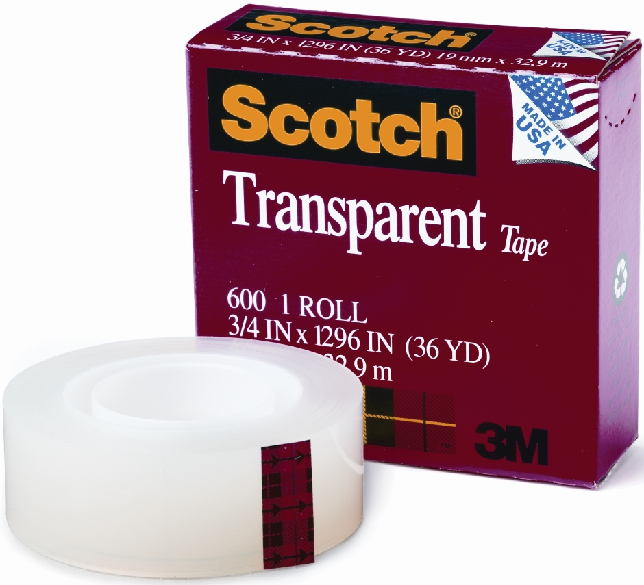 Other view of Transparent Tape - Clear - 65.8 m x 19 mm - 600 Series - 70005228401 - Scotch - 3M - (144/Case)