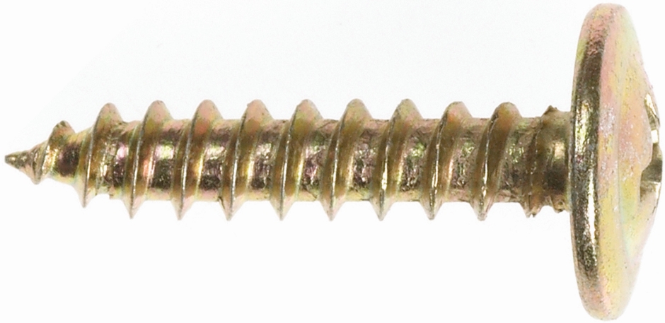 Other view of Stitching Screw - Button Head - #2 Phillips Drive - Needle Point - Grade 2 - Steel - Zinc Yellow Plated - Metric - 8G-15 x 16 mm