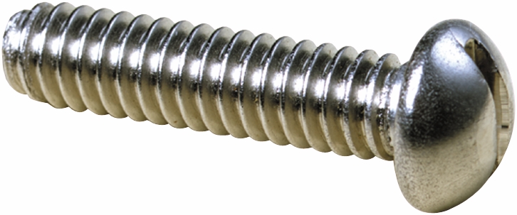 Other view of Metal Thread Screw - Round Head - Slotted Drive - 304 Stainless Steel - BSW - 3/16-24 x 1/2" - MS04OSW0180050 - Hobson