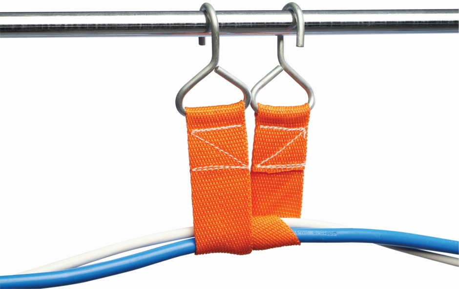 Other view of STRAP CABLE HOOKS EACH END ORANGE 300MM