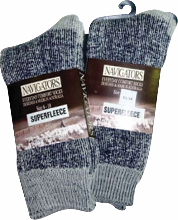 Other view of Marle Superfleece Socks – Wool - Nylon – Navy – 6/10 – Belvedere Hosiery