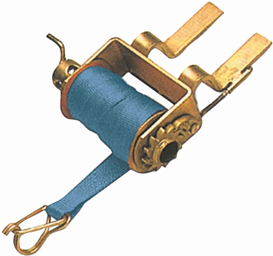 Other view of Bullivants Ratchet Tiedown - Hook & Keeper - Blue/Yellow - 75mm x 9m