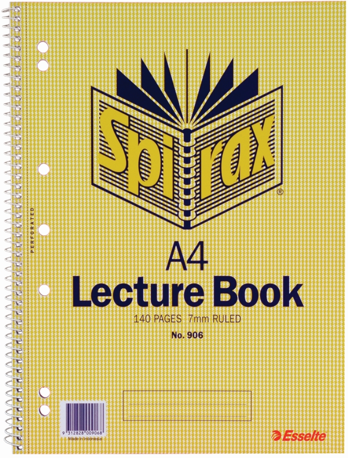 Other view of Note Book - Side Open - Spiral - 140 Pages - A4 - 297 x 223 mm - #906 - 56906 - Spirax - (1/Pack)