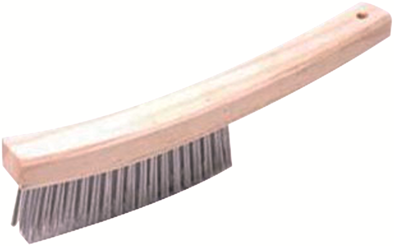 Other view of Steel Wire Hand Brush - 3 Row Converging - Wooden Handle - JBS