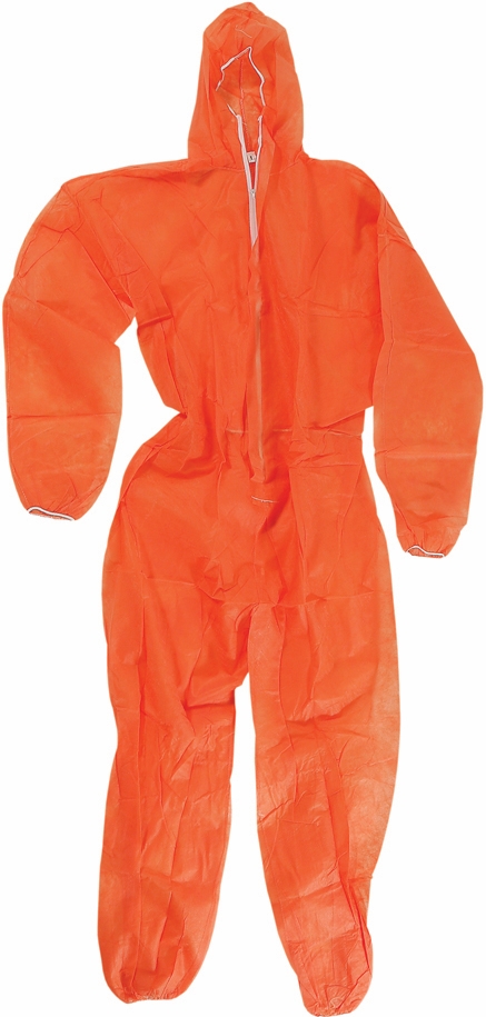 Other view of Disposable Coverall with Hood - Combat - SBP Polypropylene - Orange - Medium - 300400 - Steel Drill