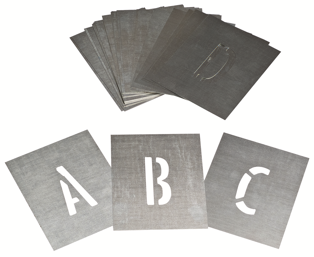 Other view of Stencil Set - Zinc - Letters A-Z - 100mm