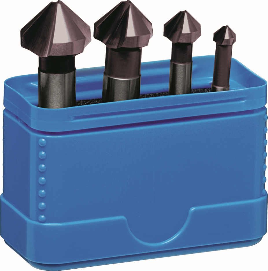 Other view of 4-Piece Countersink Set - 3 Flute - 90° - HSS Co - TiAlN - 6.3 to 20.5 mm - C108 - Sutton Tools