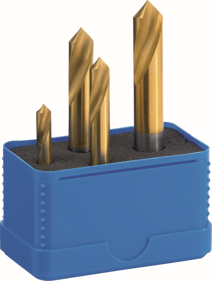 Other view of 4-Piece Spotting Drill Set - HSS Co - Straight - Metric - 6, 8, 10, 12 mm - 120° - D176 - Sutton Tools