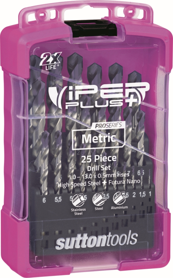 Other view of 21-Piece Jobber Drill Set - HSS - Imperial - 1/16 to 3/8 x 64ths - D179 - Viper Plus - Sutton Tools