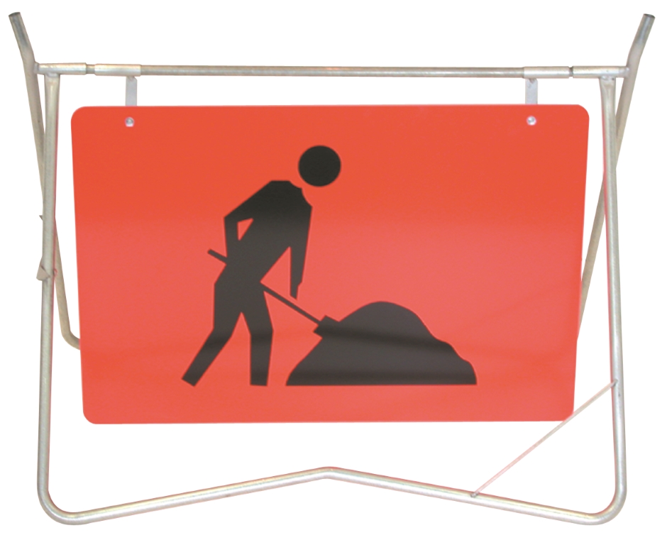 Other view of Safety Sign - Warning - Workers Ahead - Colorbond Steel - 900 x 600 mm - Prosafe