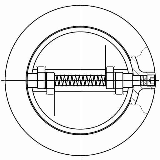 Other view of VALVE CHECK DUAL FLAP S/S WAFER 80MM