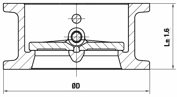 Other view of VALVE CHECK DUAL FLAP S/S WAFER 80MM