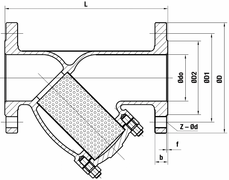 Other view of STRAINER Y TYPE STAINLESS ANSI 150 50NB