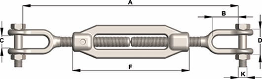 Other view of TOWNLEY TURNBUCKLE CLEV/CLE GRD S FORGE GAL 10MM