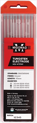 Other view of TIG Electrode - Tungsten - 3.2 mm - 10 Rods - WS2 - Witstar - Migomag