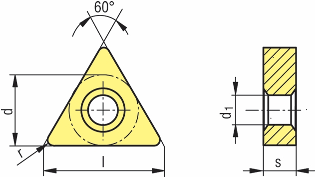 Other view of Carbide Turning Insert - Negative - TNMG 160408EN-M50 CTCP125 - 60° Triangular - CERATIZIT