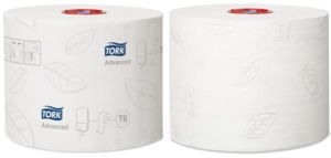 Other view of T6 Mid-Size Toilet Compact Roll - White - 2 Ply - 100 m x 9.9 cm - 127530 - Tork