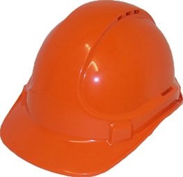 Other view of Safety Helmet - Vented - Injection Moulded ABS (Plastic) - White - 50 to 66 cm - BIS LOGO ORANGE/BLACK - B223 - TA570 - UniLite - Unisafe