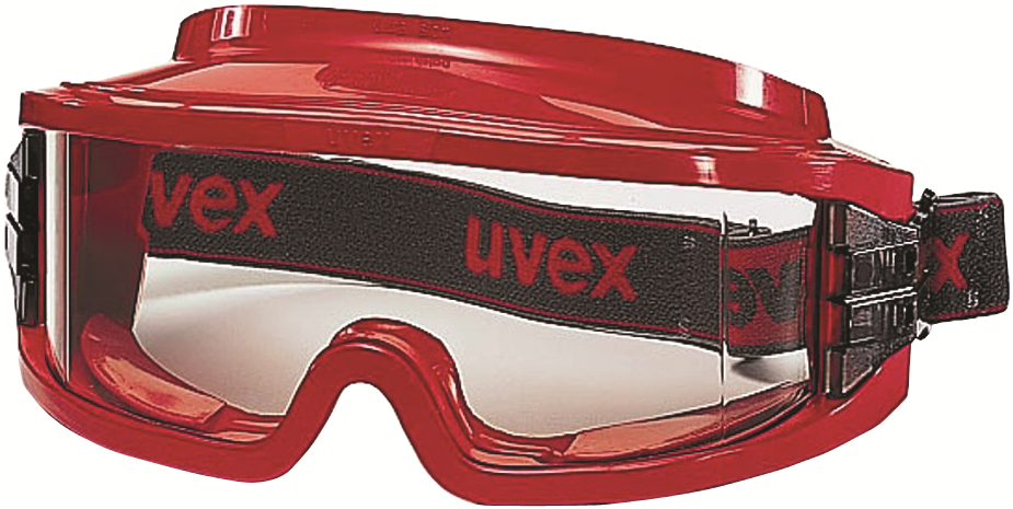 Other view of Safety Goggles - Bushfire - Type 2 - Red (T&B) Vents Closed Sdes Open Frame - Clear Lens - Supravision HC-AF - 9301-342 - uvex