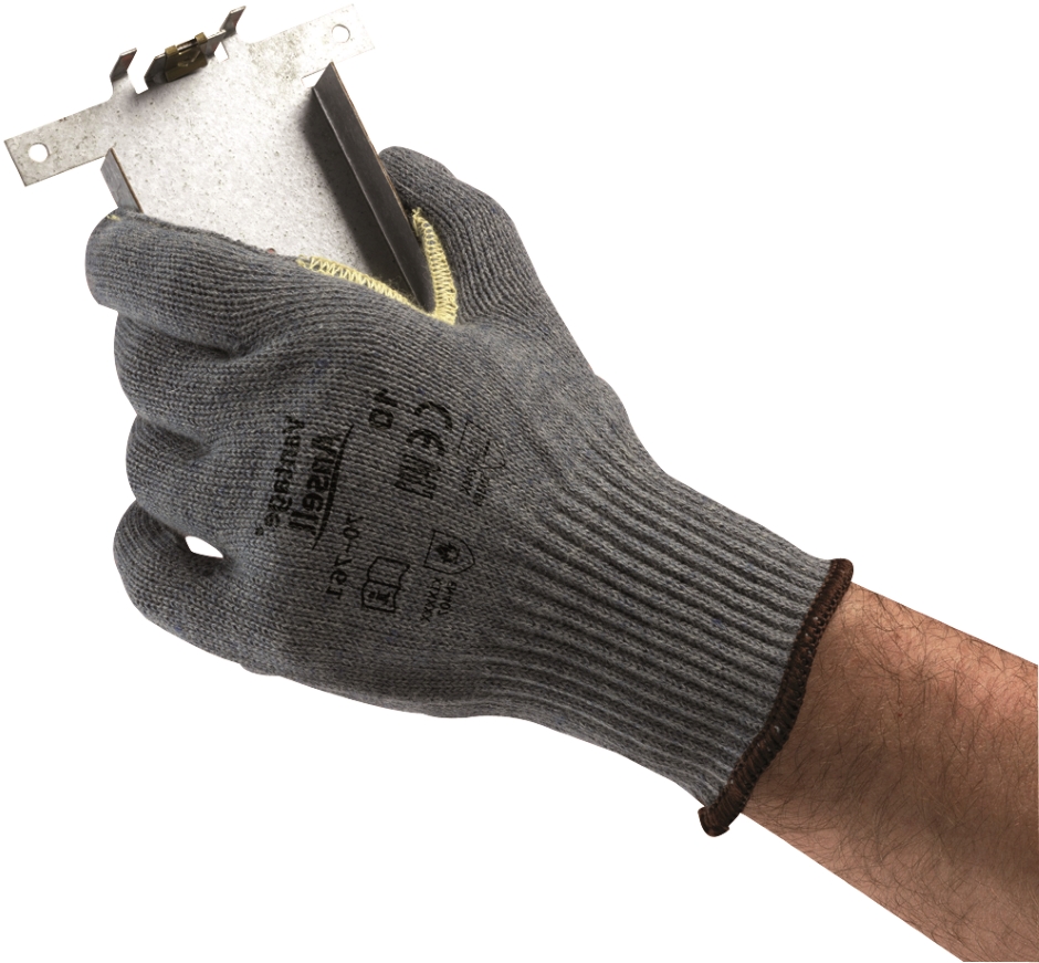 Other view of Cut Resistant Gloves - Polycotton and Nylon - Gray - Size 9 - 70-761 - Vantage® - Ansell