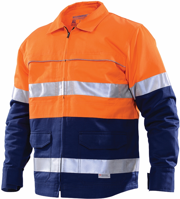 Other view of JACKET LS DRILL WH MJA002 T OR/NA 2XL