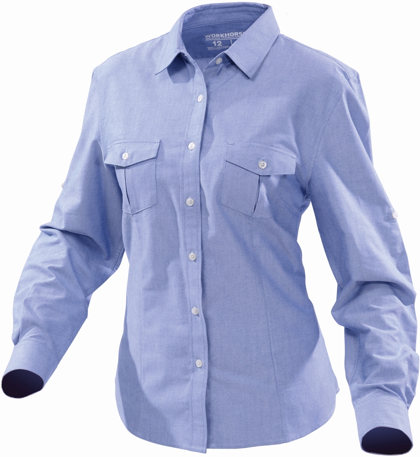 Other view of Chambray Shirt - Long Sleeve - WSH008 - Blue - 20