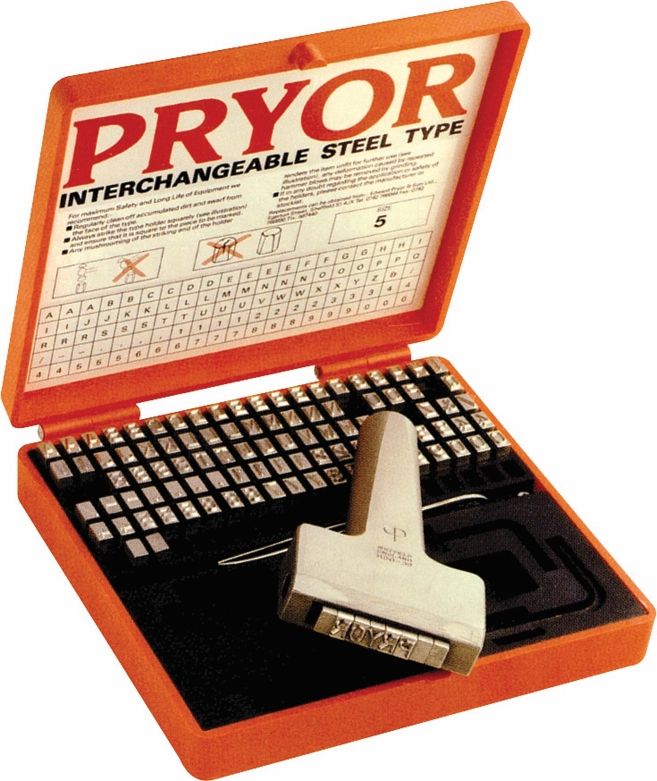 Other view of Interchangeable Fount Punch Set with Holder - Positive Impression - 3 mm (1/8") - Pryor