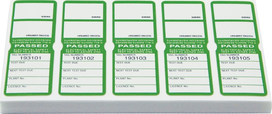 Other view of TAGS TEST TM WAVECOM GREEN (100)